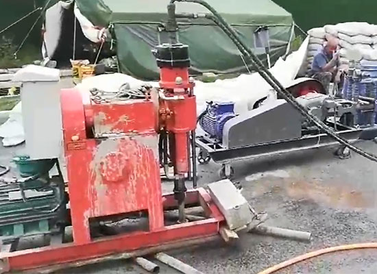 雙液變量注漿泵、雙液注漿加固鉆機施工視頻