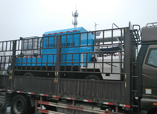 車載混凝土濕噴臺(tái)車發(fā)貨現(xiàn)場(chǎng)